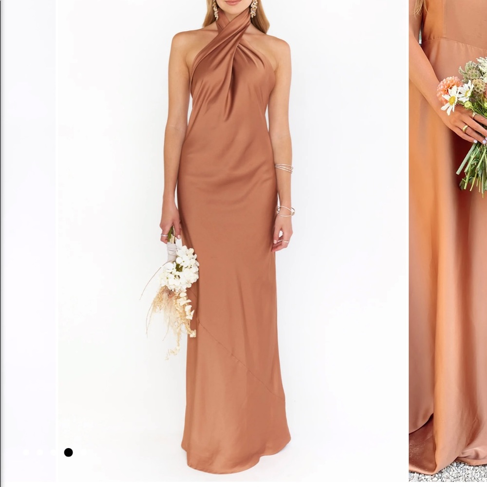 Showmeyourmumu satin dress, bridesmaid or cocktail, slight water mark